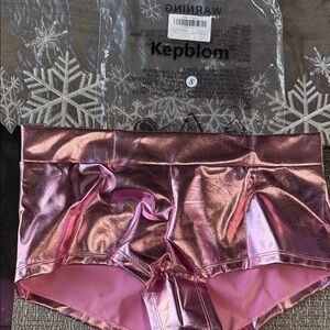 Women's Shiny Pink Athletic Shorts